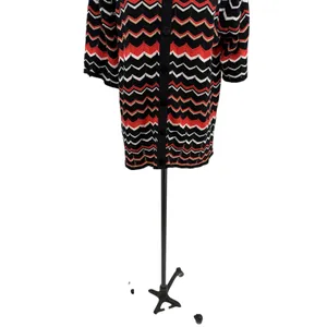 Seven Wonders‎ Andrea Knit Top Jaffa Combo Chevron Button Front Collared Size M thumbnail 5