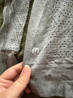 Lululemon Grey Swiftly Breath By Long Sleeve Top Size 8 thumbnail 4