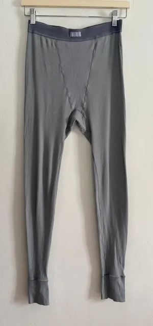 SKIMS Cotton Rib Legging Thermal Pants Dark Gray Medium thumbnail 1