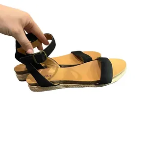 SODA Tacoma Espadrille Black Open Toe Ankle Strap Sandals Women's Size‎ 10 thumbnail 6