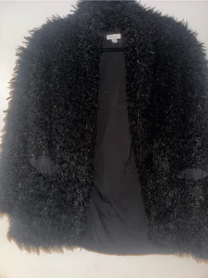 Love Fire Black Faux Fur Teddy Jacket for Women thumbnail 4