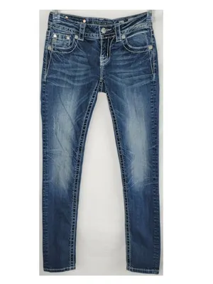 Miss Me Embellished Angel Wing Pocket Mid Rise Jeans • Size 25 thumbnail 4