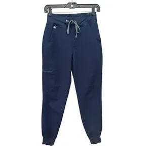Figs Women's XS‎ Blue Navy Zamora High Waisted Jogger Scrub Pants #F4-1 thumbnail 2