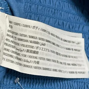 Abercrombie & Fitch Womens Blue V-neck Sleeveless Smocked Crop Blouse Top Sz XS thumbnail 5