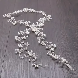 Head Tiara Wedding Flower Pearl thumbnail 6
