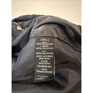 Lucky Brand Black Quilted Jacket Full Button + Snaps Pockets Lined Size XXL thumbnail 8