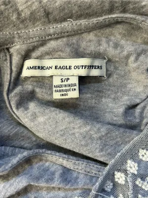 American Eagle Sleeveless Gray Tank & Lace Yoke SM thumbnail 10