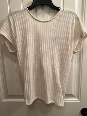 Lulus Jayde Cream Ribbed Knit Tie Back Top thumbnail 3