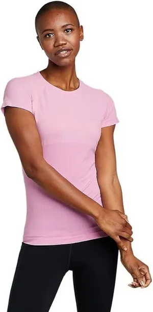 Eddie Bauer Resolution Seamless Heathered Athletic Tee Pink thumbnail 1