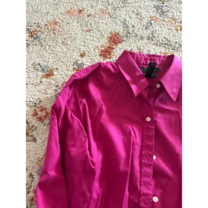 Lauren Ralph Lauren Magenta Pink Non-Iron Cotton Button Down Shirt Large thumbnail 2