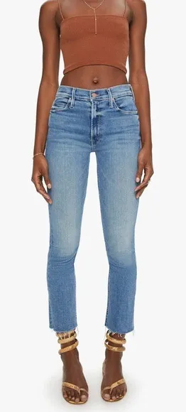 Mother Jeans The Mid Rise Dazzler Ankle Fray thumbnail 1