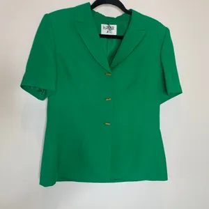 Kasper Skirt Suit Grass Green Sz Medium Short Sleeves thumbnail 4