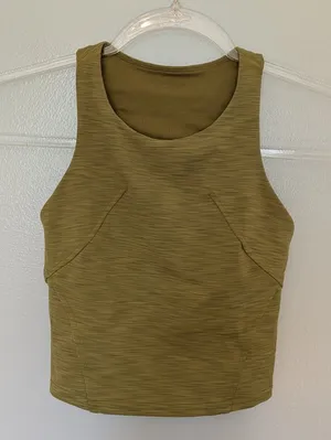 Lululemon Invigorate Training Tank Top Heathered Auric Gold Everlux 0 thumbnail 1