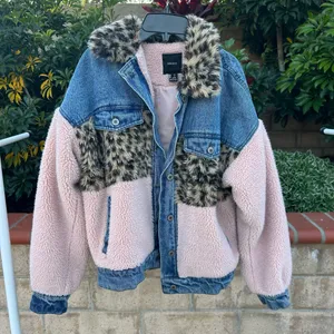 Chic Leopard Denim Jacket thumbnail 1