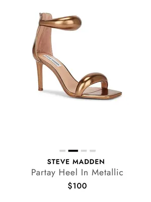 Like New Steve Madden Partay Heels Gold Size 7.5 thumbnail 9