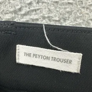 Loft The Peyton Trouser Pants Crepe Black Wide Leg Preppy Women's 8 x 30 thumbnail 5