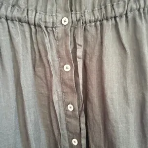 J.Crew Black Button Front‎ Maxi Dress Short Sleeve Elastic Waist Size 4 thumbnail 7