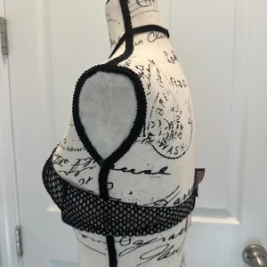 Victoria’s Secret Very Sexy Sheer High-Neck Fishnet Bralette - Black thumbnail 2