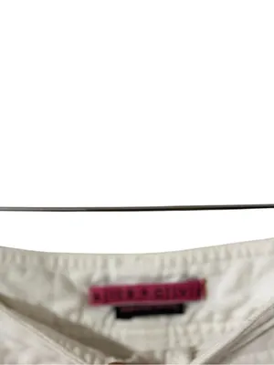 ALICE + OLIVIA High Rise Off-White Flare Wide Leg Cotton Pants Trousers thumbnail 7