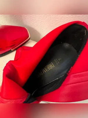 Dream Paris Patent Heeled Boots Red & Black US 7 thumbnail 12