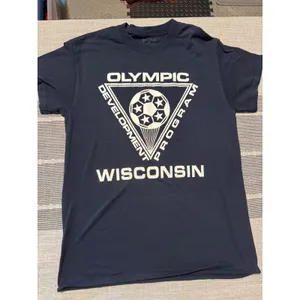 Gildan Olympic Development‎ Program Wisconsin Soccer T Shirt Navy Blue Youth Large thumbnail 2