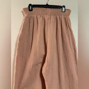 EUC Charlotte Avery Pink Boho Soft Elastic Waist Pants with Pockets size medium thumbnail 2