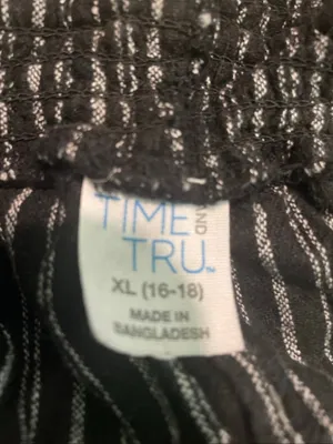 Time and Tru Black Shorts with White Pinstripes thumbnail 2