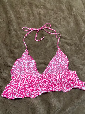 Hot Pink Halter Tie Top Size XS thumbnail 3