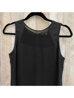 Chic Banana Republic Women's XS Semi Sheer Elegant Black Sleeveless Top thumbnail 5