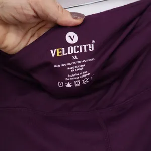 Velocity Leggings Womens XL Capri Purple Stretch High Rise Athletic Excellent thumbnail 2