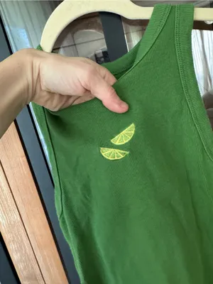 Embroidered limes tank top embroidered high neck a new day target ribbed knit thumbnail 4