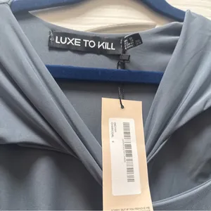 Luxe to kill grey‎ Long Sleeve Dress Blue Size 8 thumbnail 3