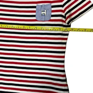 Tommy Hilfiger Dress Womens Small Multicolor Striped T Shirt Short Sleeve Pocket thumbnail 6