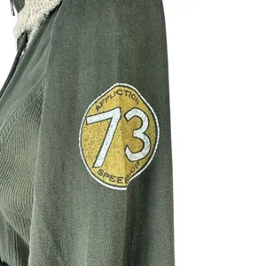 Affliction Black Premium Womens XS Green Military Style Hooded Jacket thumbnail 4