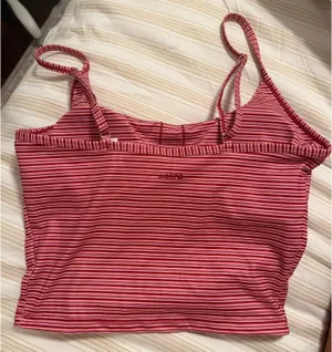 Pink Striped Workout Top & Shorts Set | Size Medium | NWT thumbnail 2
