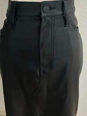 Hudson Faux Leather Midi Skirt, Black, Size 6/28 Rent the Runway thumbnail 6
