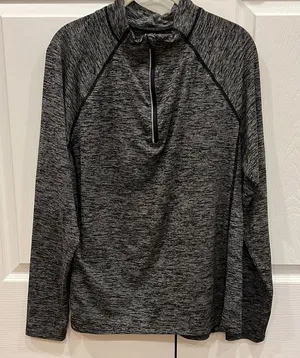 OLD NAVY ACTIVE Quarter Zip Black Gray White Womens Size XL‎ thumbnail 1