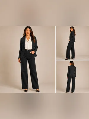 Lululemon City Sleek 5 Pocket Wide Leg Crop Pants Black Size 25 thumbnail 2