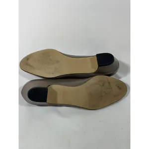 Hush Puppies Women's‎ Taupe Leather Slip On Block Heel Pumps Shoes 9M thumbnail 8