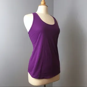 Blackheart Lace Back Tank Top in Purple thumbnail 4