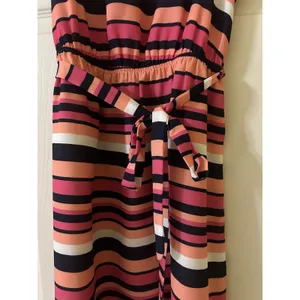 Skies Are Blue Womens Sz 8 Striped Sundress Sleeveless Colorful Boho Beach Dress thumbnail 4
