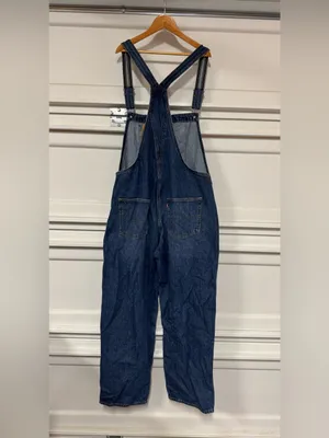Levi’s Vintage Denim Women's Overalls Dark Wash Size Large New thumbnail 4