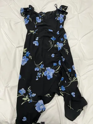 Flower Dress Off Shoulder Multi Size L thumbnail 1