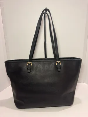 Michael Kors Black Leather Tote with Gold Hardware thumbnail 11
