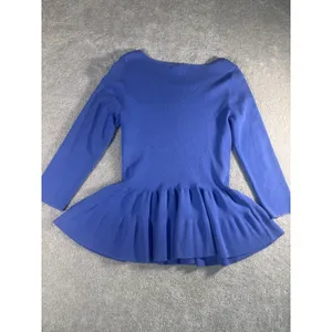 lilly pulitzer celene sweater peplum purple/blue‎ medium Viscose Nylon thumbnail 7