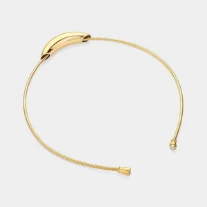 NWT Blanche & Co. choker. Sliding puffed sliver moon. 16” long Gold thumbnail 2
