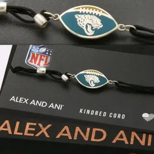 Alex and Ani Teal and Silver Jacksonville Jaguars Bracelet thumbnail 2