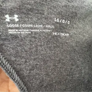 Under Armour Gray Long Sleeve Loose Heatgear Open Back Strappy Stretch Large thumbnail 2
