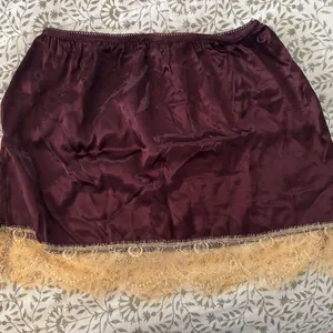Topshop Brown Satin Skirt thumbnail 3
