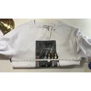 DKNY White Graphic Sweatshirt‎ Crewneck Pullover Streetwear Luxe NWT Med thumbnail 5